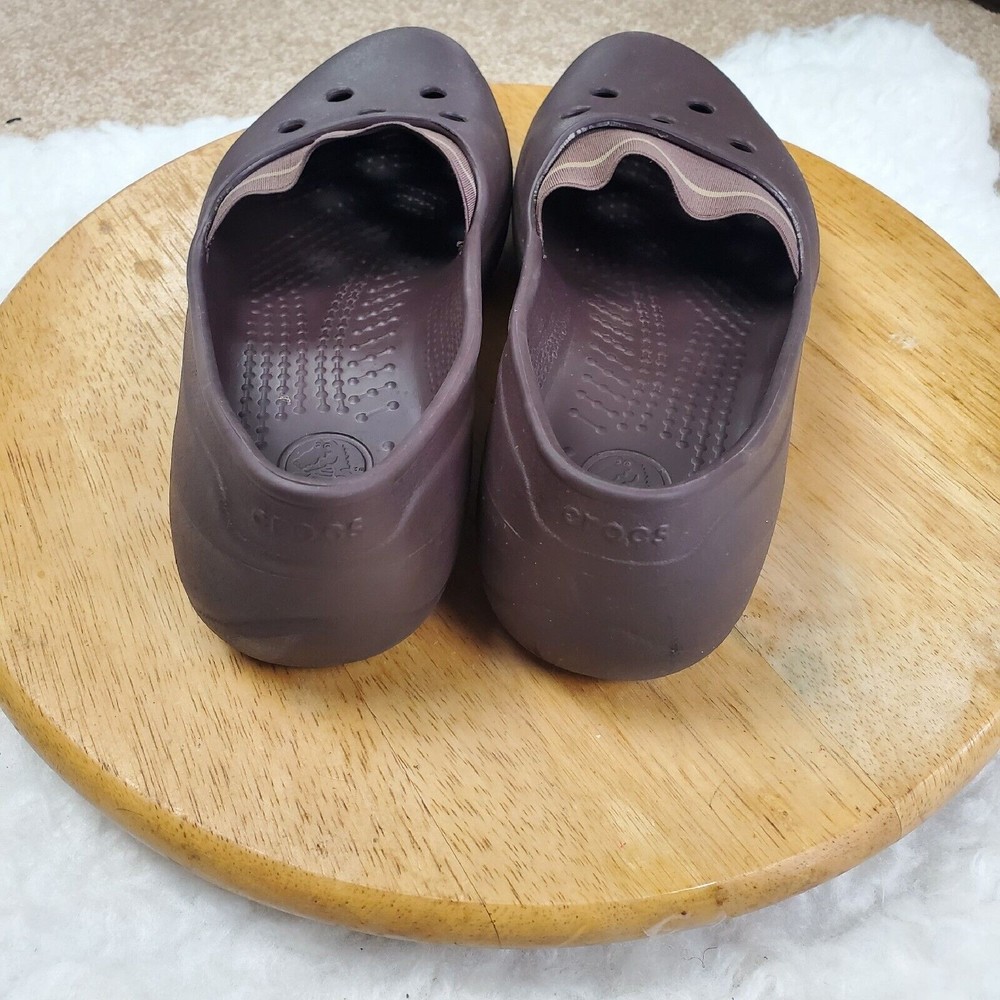 Crocs Shoes Womens Size 8 Juneau Stretch Loafers Flats Slip On Brown Closed Toe - Picture 7 of 7